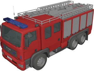MAN TGL Fire Engine 3D Model preview