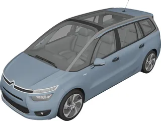 Citroen Grand C4 Picasso (2014) 3D Model preview