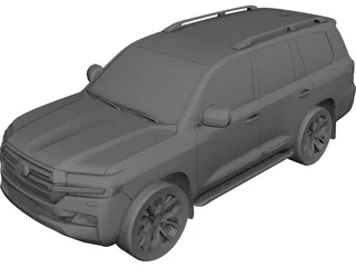 Toyota Land Cruiser 200 (2016) 3D Model preview