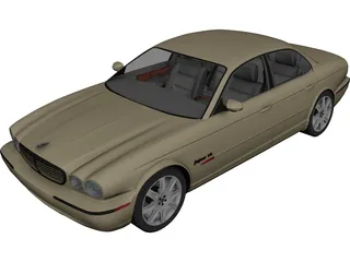 Jaguar XJR (2004) 3D Model preview