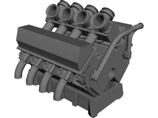 Ford 6L V8 Motor 3D Model preview