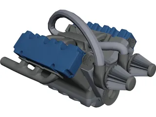 V6 Engine 3D Model preview