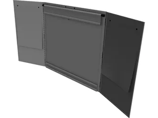 Openable Whiteboard 3D Model preview