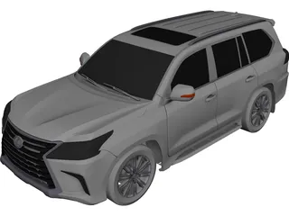 Lexus LX570 (2016) 3D Model preview