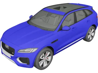 Jaguar F-Pace S (2017) 3D Model preview