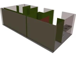 Male and Female Toilet 3D Model preview