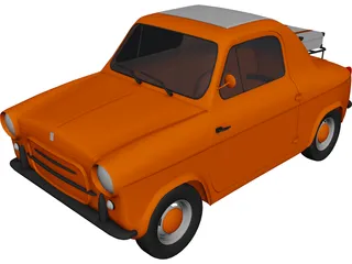 Vespa 400 3D Model preview