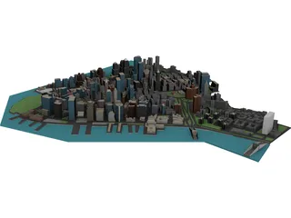 New York Lower Manhattan 3D Model preview