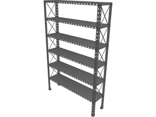 Metal Shelf 3D Model preview