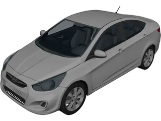 Hyundai Accent (2009) 3D Model preview