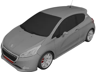 Peugeot 208 GTI 3D Model preview