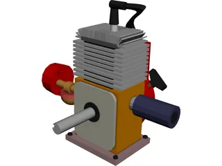 5HP Engine 3D Model preview