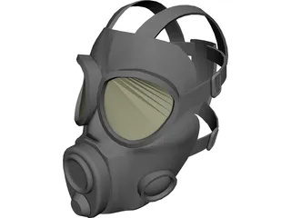 Gas Mask 3D Model preview