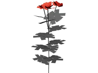 Roses Red 3D Model preview