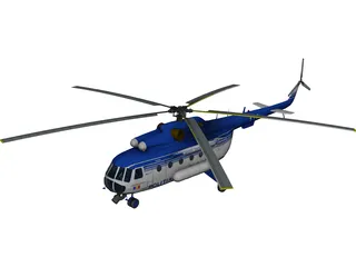 Mil Mi-17 Romanian Police 3D Model preview