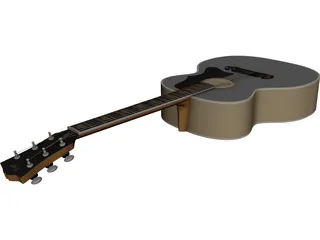 Guitar Acoustic Folk 3D Model preview