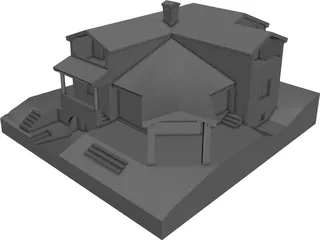 Family House 3D Model preview