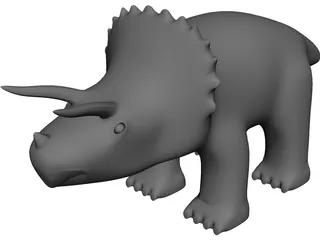 Triceratops Toy 3D Model preview