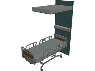 Hospital Bed Hillrom 3D Model preview