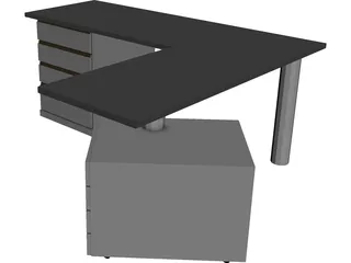 Work Desk 3D Model preview