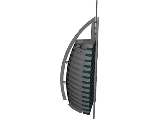 Burj al arab 3D Model preview