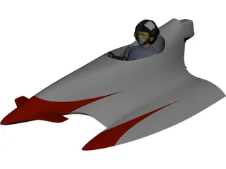 Mini Hydroplane 3D Model preview