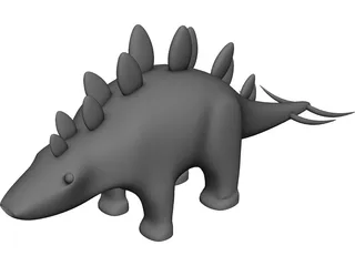 Stegosaurus Toy 3D Model preview