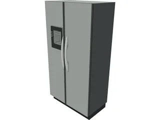 Fridge 2 Door 3D Model preview