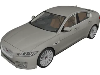 Jaguar XE Portfolio (2018) 3D Model preview