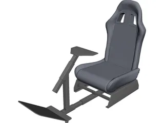 Simracing Cockpit 3D Model preview