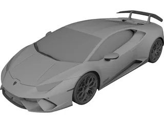 Lamborghini Huracan Performante (2017) 3D Model preview