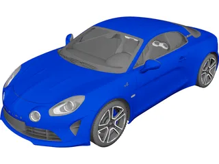Renault Alpine A110 (2018) 3D Model preview