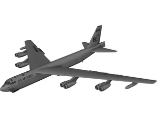 Boeing B-52 Stratofortress 3D Model preview