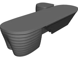 Futuristic Table 3D Model preview