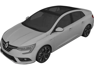 Renault Megane Sedan (2017) 3D Model preview