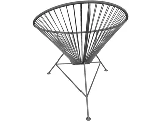 Chair Acapulco 3D Model preview