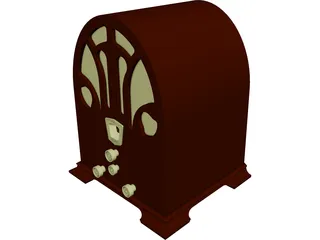 Antique Radio 3D Model preview