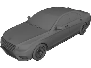 Mercedes-Benz S63 AMG W222 (2014) 3D Model preview