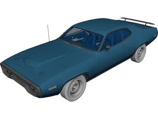 Plymouth GTX (1967) 3D Model preview