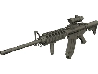 M4 Barret 3D Model preview