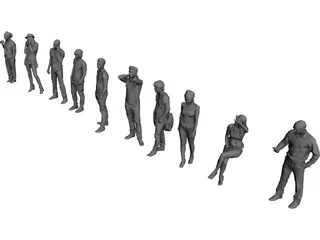 People Collection 3D Model preview