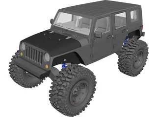 Jeep Wrangler Unlimited (2017) [Lifted] 3D Model preview