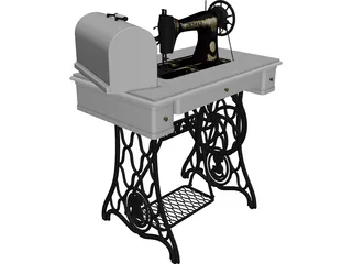Singer Sewing Machine 3D Model preview