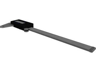 Stainless Steel Digital Calipers 3D Model preview
