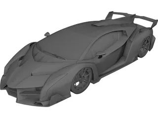 Lamborghini Veneno 3D Model preview
