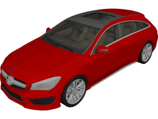 Mercedes-Benz CLA-Class Shooting Brake (2017) 3D Model preview