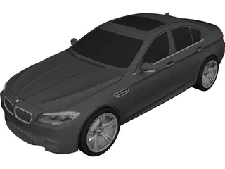 BMW M5 F10 3D Model preview