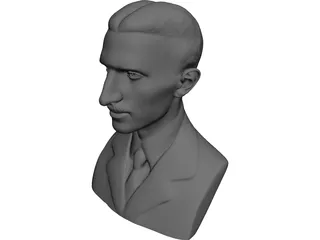 Nikola Tesla Bust 3D Model preview