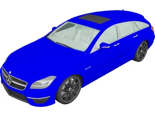 Mercedes-Benz CLS 63 AMG Wagon (2018) 3D Model preview