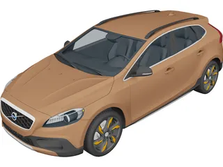 Volvo V40 Cross Country (2013) 3D Model preview